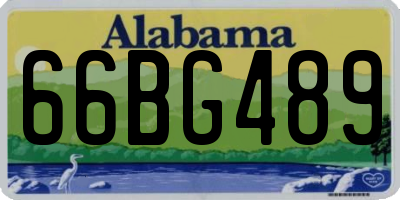 AL license plate 66BG489