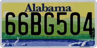 AL license plate 66BG504