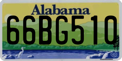 AL license plate 66BG510