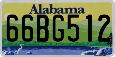 AL license plate 66BG512