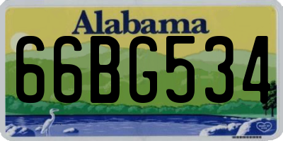 AL license plate 66BG534
