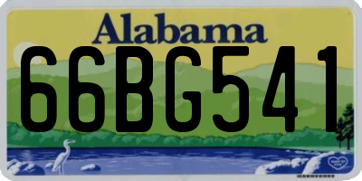 AL license plate 66BG541
