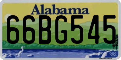 AL license plate 66BG545