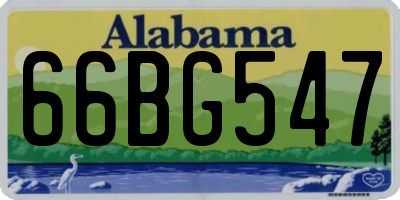 AL license plate 66BG547