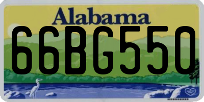 AL license plate 66BG550