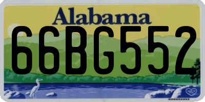 AL license plate 66BG552