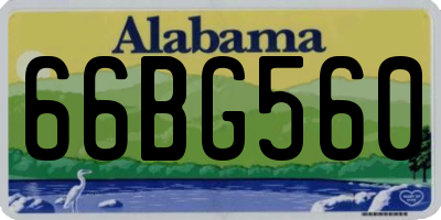 AL license plate 66BG560