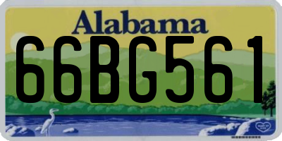 AL license plate 66BG561
