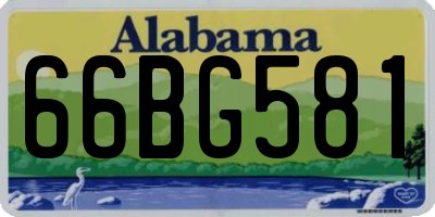 AL license plate 66BG581
