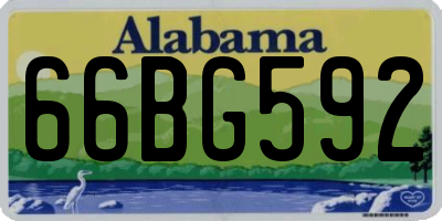 AL license plate 66BG592