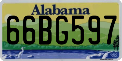 AL license plate 66BG597