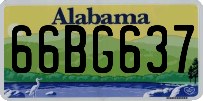 AL license plate 66BG637