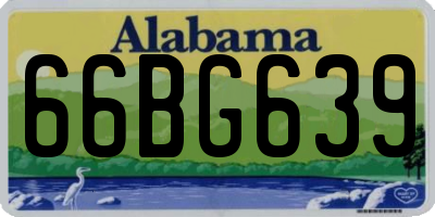 AL license plate 66BG639