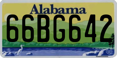 AL license plate 66BG642