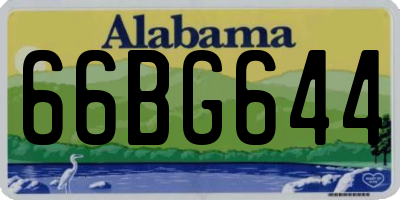 AL license plate 66BG644
