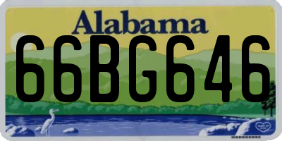 AL license plate 66BG646