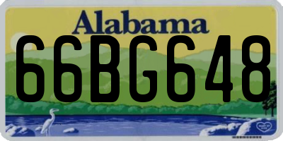 AL license plate 66BG648
