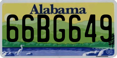 AL license plate 66BG649