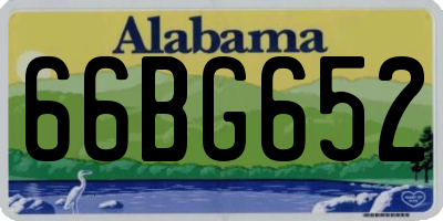 AL license plate 66BG652