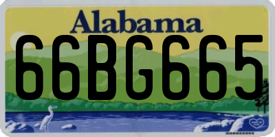 AL license plate 66BG665