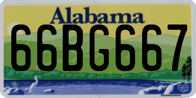AL license plate 66BG667