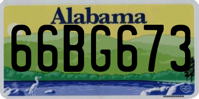 AL license plate 66BG673