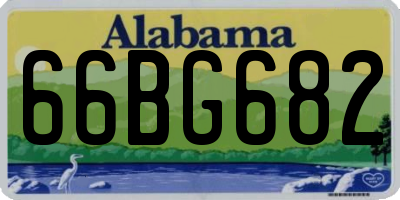 AL license plate 66BG682