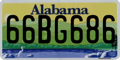 AL license plate 66BG686