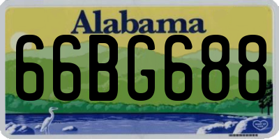 AL license plate 66BG688