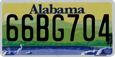 AL license plate 66BG704