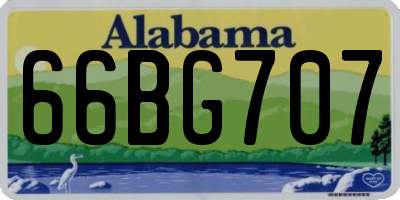 AL license plate 66BG707