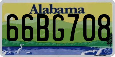 AL license plate 66BG708