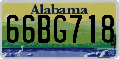 AL license plate 66BG718