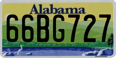 AL license plate 66BG727