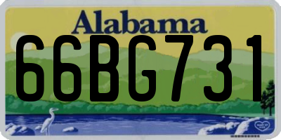 AL license plate 66BG731