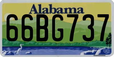 AL license plate 66BG737