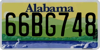 AL license plate 66BG748