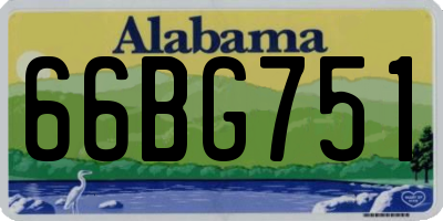 AL license plate 66BG751
