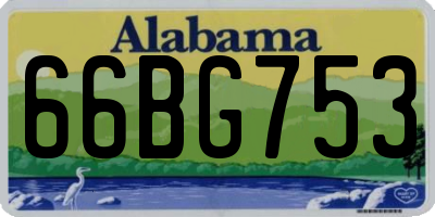 AL license plate 66BG753