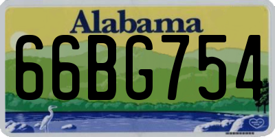 AL license plate 66BG754