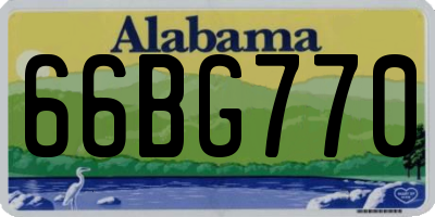 AL license plate 66BG770
