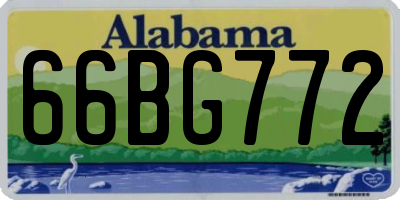 AL license plate 66BG772