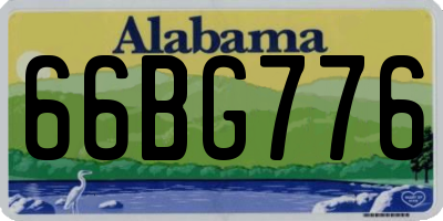 AL license plate 66BG776