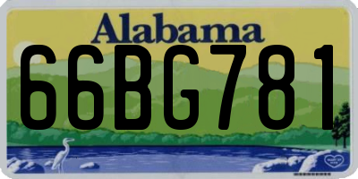 AL license plate 66BG781