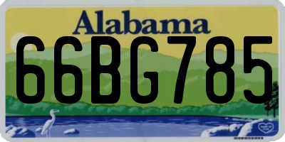 AL license plate 66BG785