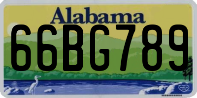 AL license plate 66BG789