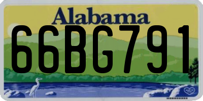 AL license plate 66BG791