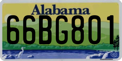 AL license plate 66BG801
