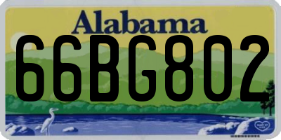 AL license plate 66BG802