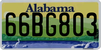 AL license plate 66BG803